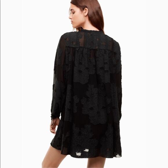 Wilfred Gascon Black Overlay Applique Dress Size XS - Picture 2 of 16